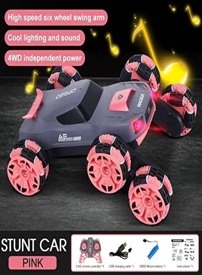 Wonder Digital سيارة التحكم عن بعد الرقمية Wonder Digital Stunt Rotary Climbing Big Twisted RC Car، سيارة تحكم عن بعد 2.4 جيجاهرتز رباعية الدفع، قابلة للتحويل مع موسيقى وإضاءة رقص على الوجهين - متعددة - Image 3